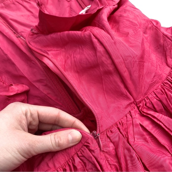 Vintage 1980's Mini Hot Pink Prom Formal Dress Ruffle Party Corset Princess 9/10 - Picture 10 of 10